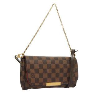 LOUIS VUITTON Damier Ebene Favorit PM Shoulder Bag 2way